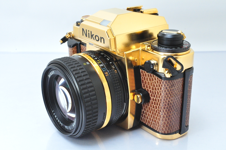 极上品 nikon fa gold camera grand prix 84 model   ai-s 50mm